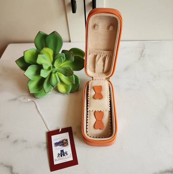 NWT Scottish Brand Rowallan Bonded Leather Travel Jewelry Case Set - Picture 12 of 16